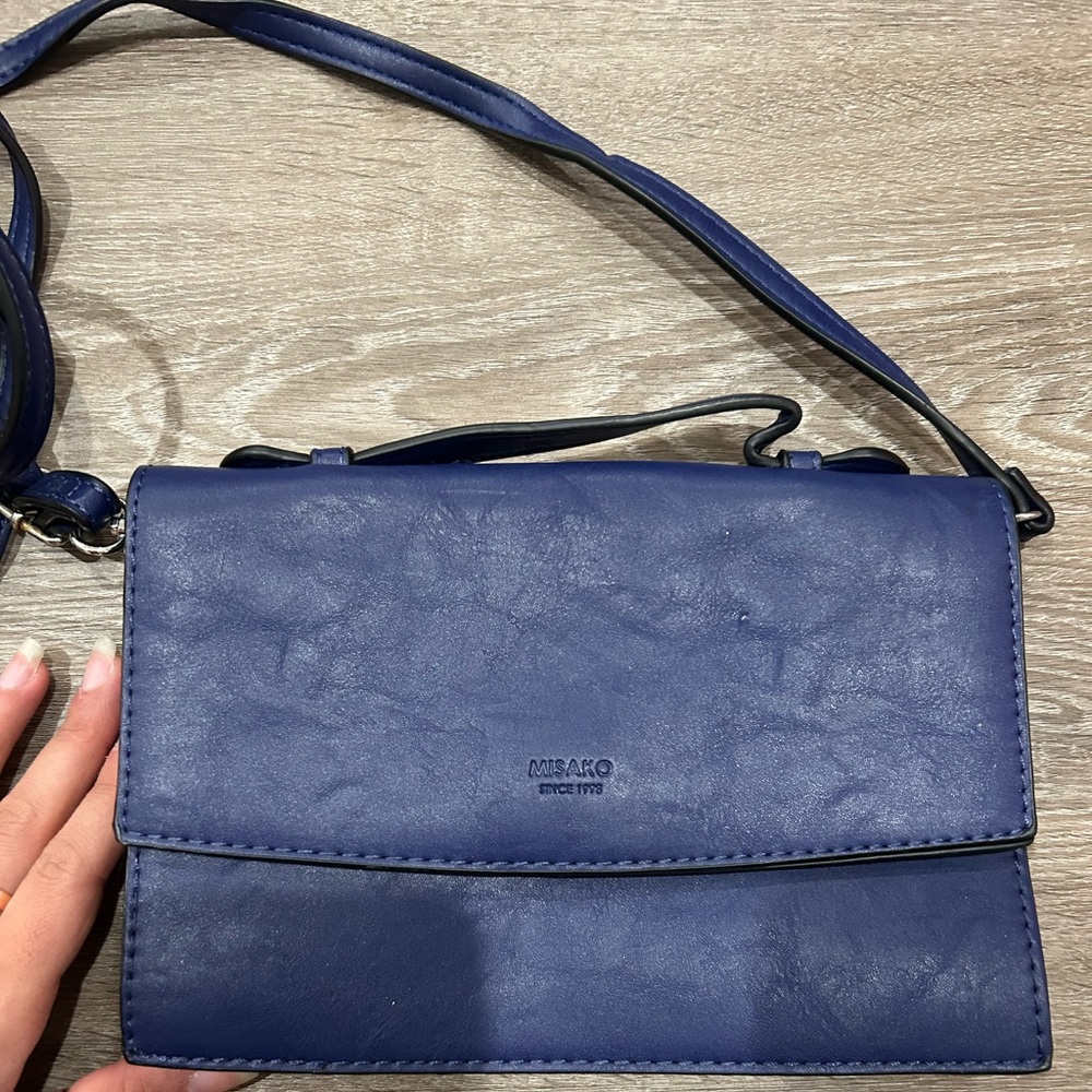 Misako shoulder bag in navy blue